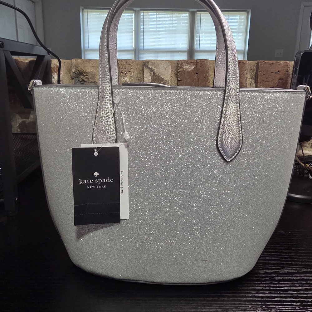 Kate Spade Silver Tote Bag - Picture 3 of 8